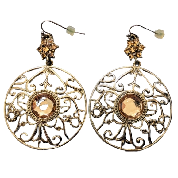Vintage Ornate Frame Earrings